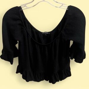 Black Women's Crop Top